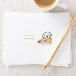 Etiqueta Dirección de la rueda floral de la calabaza de oto