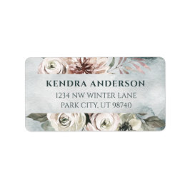 Etiqueta Dirección de las flores de color de agua