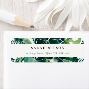 Etiqueta Dirección de Leafía del Foliage Verde de Monstera