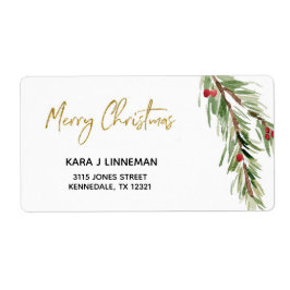 Etiqueta Dirección de los Navidades de follaje de color de