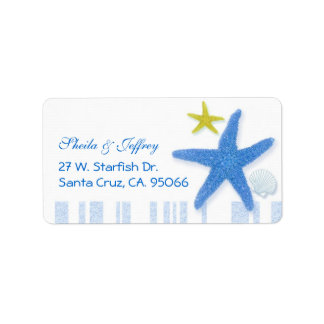 Etiqueta Dirección de matrimonio Big Blue Starfish Beach