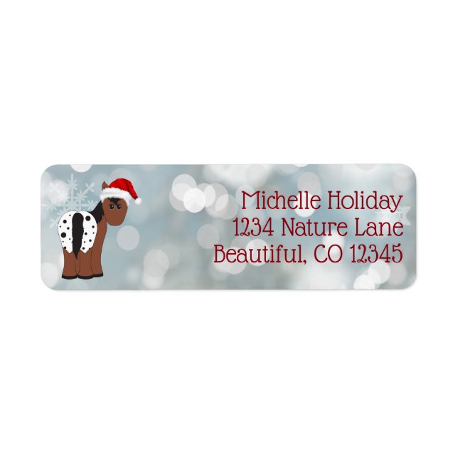 Etiqueta Dirección de Navidades de vacaciones de invierno d (Frente)