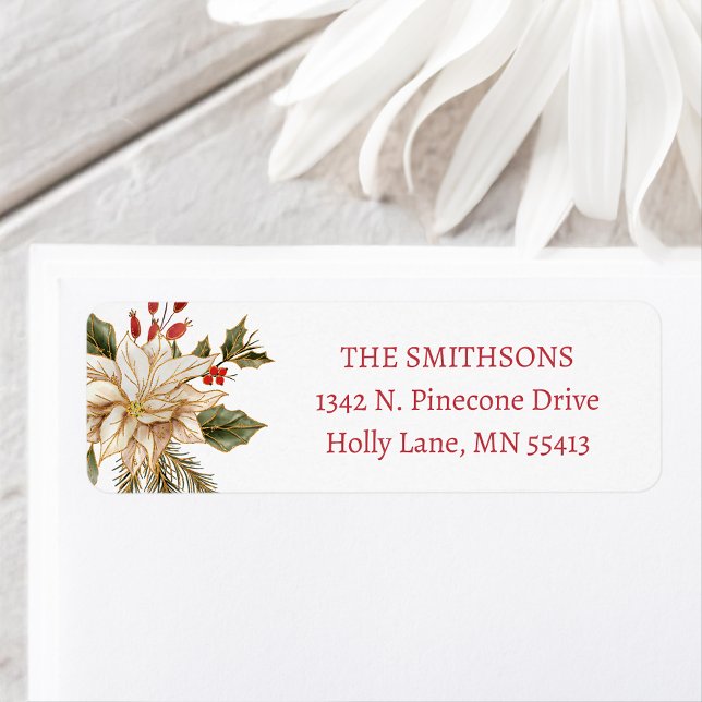 Etiqueta Dirección de Navidades florales de vacaciones (Subido por el creador)