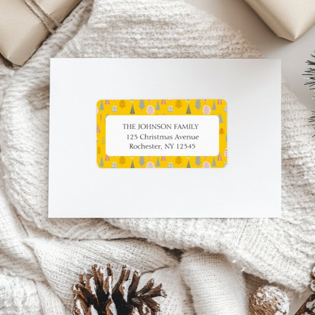 Etiqueta Dirección de patrón de árbol de Navidad (Subido por el creador)