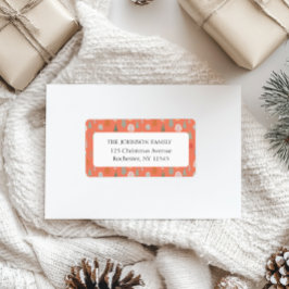 Etiqueta Dirección de patrón de árbol de Navidad