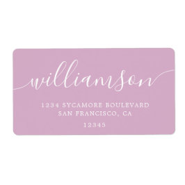 Etiqueta Dirección de regreso de la familia de escritura de