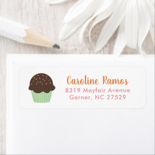 Etiqueta Dirección de regreso de Sweet Cupcake Kids