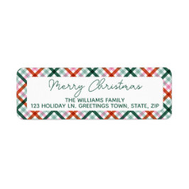 Etiqueta Dirección de Regreso navideño moderno