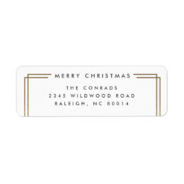 Etiqueta Dirección de Regreso navideño moderno