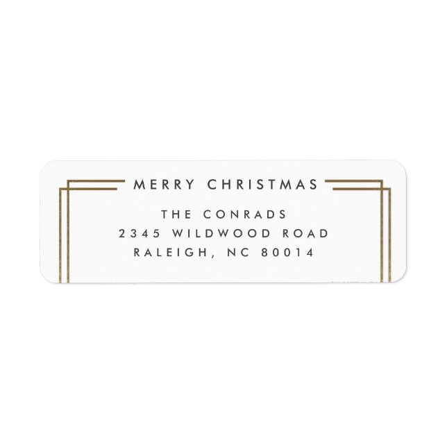 Etiqueta Dirección de Regreso navideño moderno (Frente)
