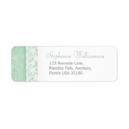 Etiqueta Dirección de respuesta de devolución de boda verde