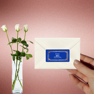 Etiqueta Dirección de retorno azul de la Marina de la Front