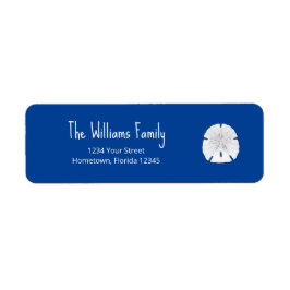 Etiqueta Dirección de retorno azul del dólar de arena de pl