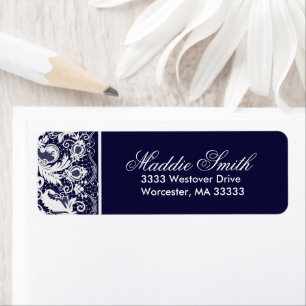 Etiqueta Dirección de retorno de acento de encaje de estilo