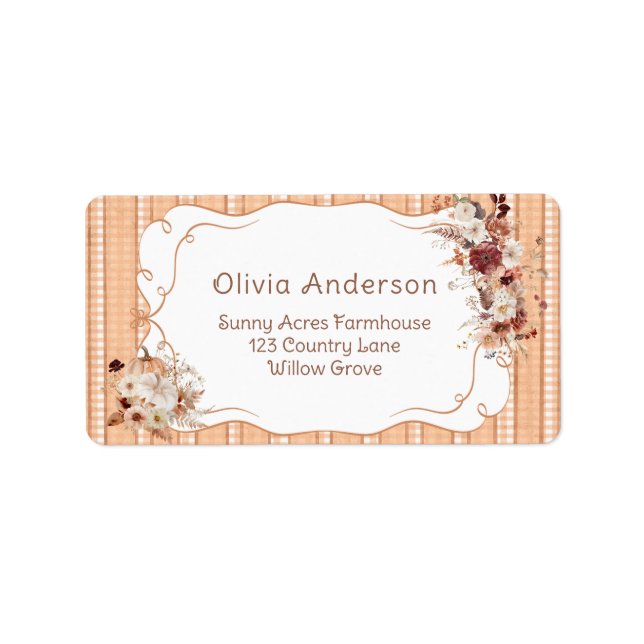 Etiqueta Dirección de retorno de Baby Shower de la empresa  (Frente)