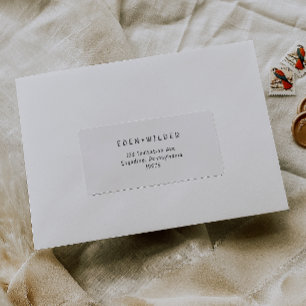 Etiqueta Dirección de retorno de Baby Shower RSVP simple y