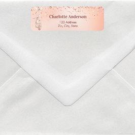 Etiqueta dirección de retorno de bailarina de ballet rosa d