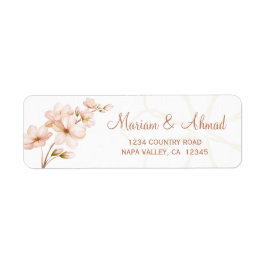 Etiqueta Dirección de retorno de Boho floral Nikah islámico