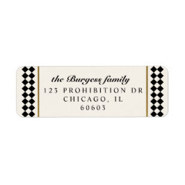 Etiqueta Dirección de retorno de borde de tablero de cheque