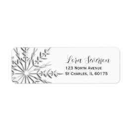 Etiqueta Dirección de retorno de copo de nieve de invierno