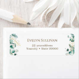 Etiqueta Dirección de retorno de diseño de Eucalyptus