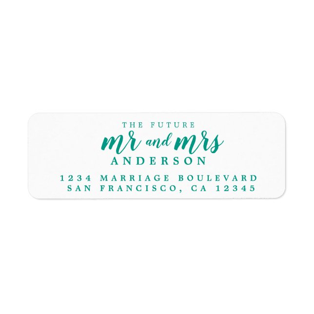 Etiqueta Dirección de retorno de escritura Green Ink (Frente)