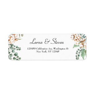 Etiqueta Dirección de retorno de Eucalyptus Cotton Boho