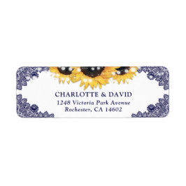 Etiqueta Dirección de retorno de girasol de la Moda rusa az