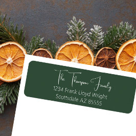 Etiqueta Dirección de retorno de guión de Moss elegante min