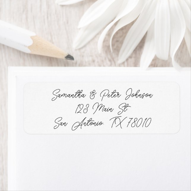 Etiqueta Dirección de retorno de guión elegante (In situ)