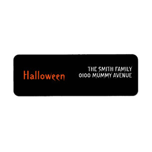 ETIQUETA DIRECCIÓN DE RETORNO DE HALLOWEEN
