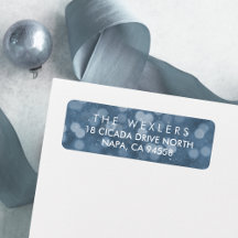 Dirección de retorno de Hanukkah Blue Bokeh