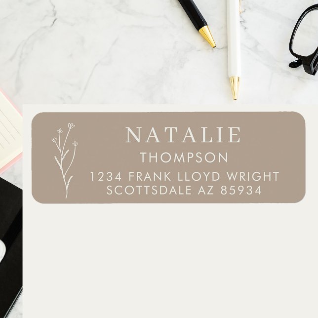 Etiqueta Dirección de retorno de hongos marrones de la Moda (Subido por el creador)