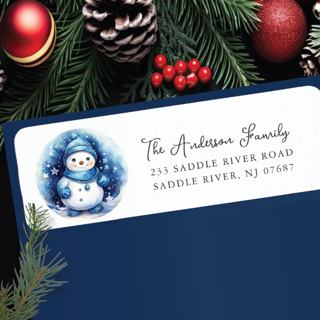 Etiqueta Dirección de retorno de Jolly Snowman (Subido por el creador)