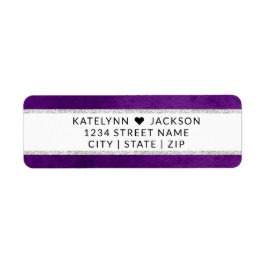 Etiqueta Dirección de retorno de la estación de Boda floral