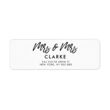 Dirección de retorno de la Sra. y la Sra. boda les