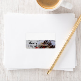 Etiqueta dirección de retorno de navidades