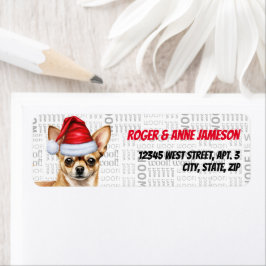 Etiqueta Dirección de retorno de navidades Fawn Chihuahua S