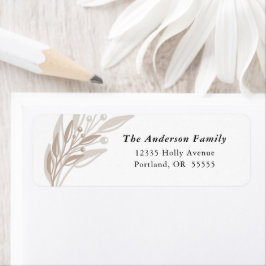 Etiqueta Dirección de retorno de navidades Winter Greenery 