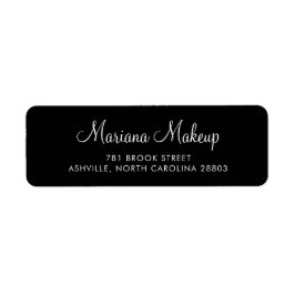 Etiqueta Dirección de retorno de negocio de script negro si