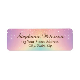 Etiqueta Dirección de retorno de Purpurina de unicornio arc