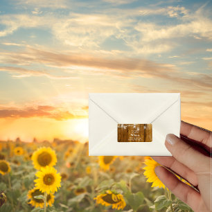 Etiqueta Dirección de retorno de Rustic Wood Mason Jar Hang