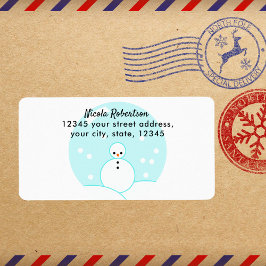 Etiqueta Dirección de retorno de Snowman Snowman