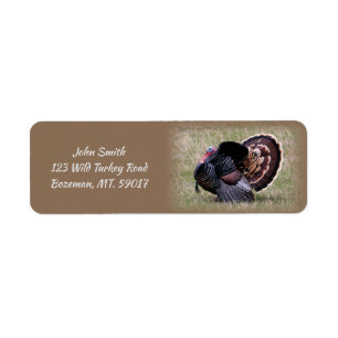 Etiqueta Dirección de retorno de Wild Turkey