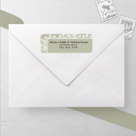 Etiqueta Dirección de retorno del Boda de encaje ruso