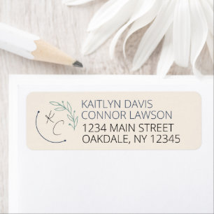 Etiqueta Dirección de retorno del Boda de la hoja de Moda m