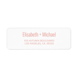 Etiqueta Dirección de retorno del boda de script naranja si