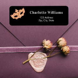 Etiqueta Dirección de retorno del fiesta de la mascarada de