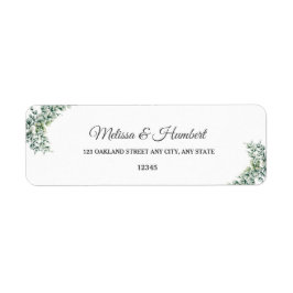 Etiqueta Dirección de retorno del follaje de eucalipto de v