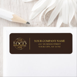 Etiqueta Dirección de retorno del logotipo de negocios marr